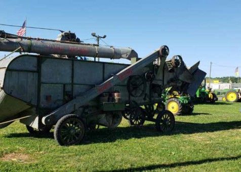 Antique threshing machine